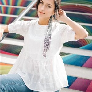 Bohme White Peplum Top